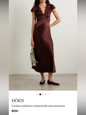 DÔEN Coraline dress in Cafe Brun size M pristine, never worn